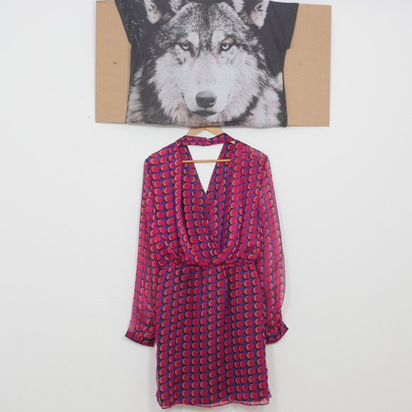 Long Sleeve Geo Pattern Dress - Picture 6 of 8